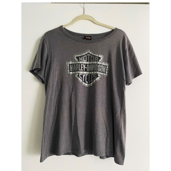 Harley-Davidson Tops - HARLEY DAVIDSON Grey Graphic T Shirt